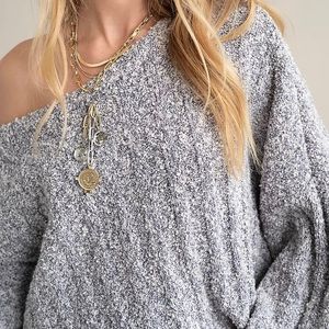 NWT Free People Good Day Charcoal Top Sz. S